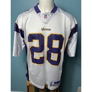 Vintage Reebok Minnesota Vikings Adrian Peterson #28 NFL Jersey White Large (C3)